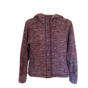 Mountain Hardware Womens S Burgandy Snap Up Hooded Sweater